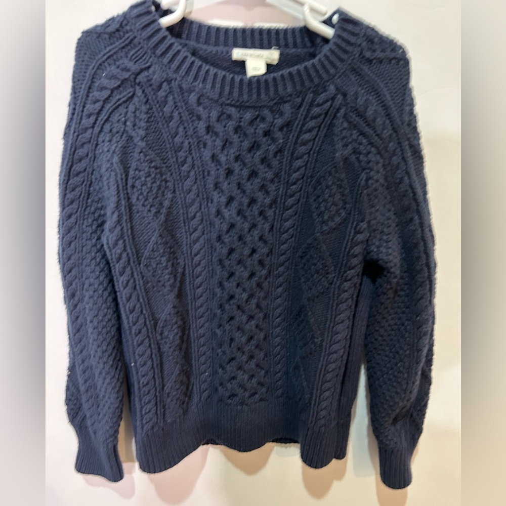 Crewcuts Dark Blue Cable Knit Sweater Small 6-7